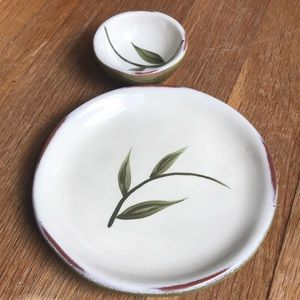 Small bread and oil dipper set